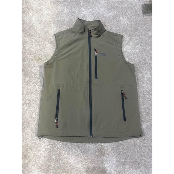 Free Country Other - Free Country Mens Softshell Vest Olive Green Small Full Zip Outdoor Hiking  (29)
